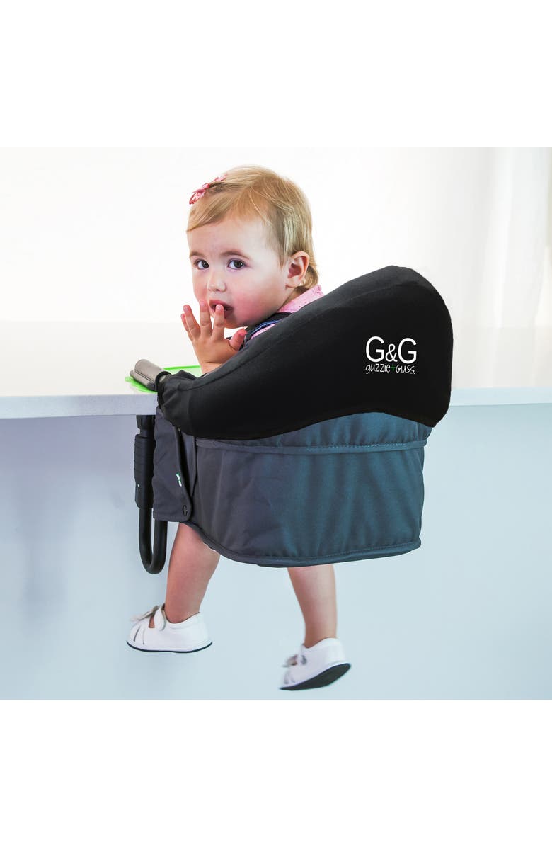 Guzzie and Guss Perch Seat Liner | Protective Cover for Perch Hook-on Highchair. Machine Washable, Alternate, color, Black