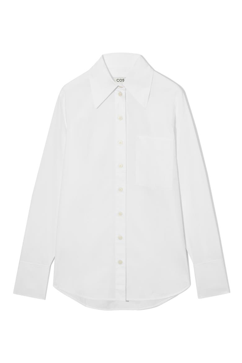 Oversize Tailored Button-Up Shirt, Alternate, color, WHITE LIGHT