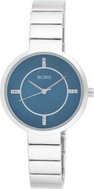 BCBG Crystal Bracelet Strap Watch, 36mm
