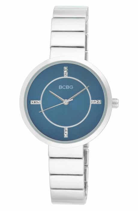BCBG Crystal Bracelet Strap Watch, 36mm
