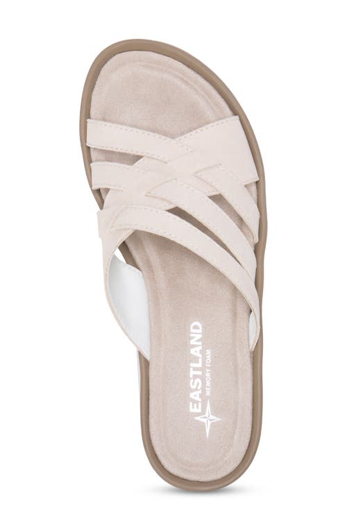 Shop Eastland Poppy Leather Wedge Sandal In White