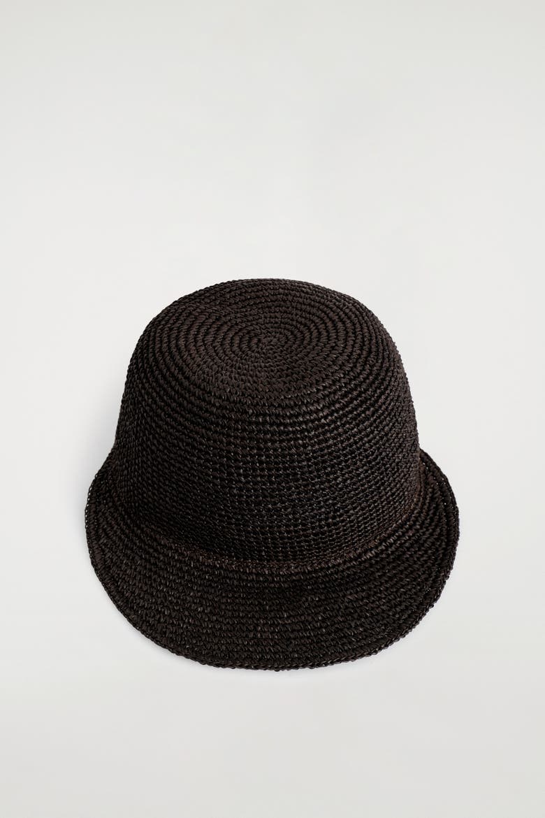 Woven Paper Cap, Alternate, color, BROWN