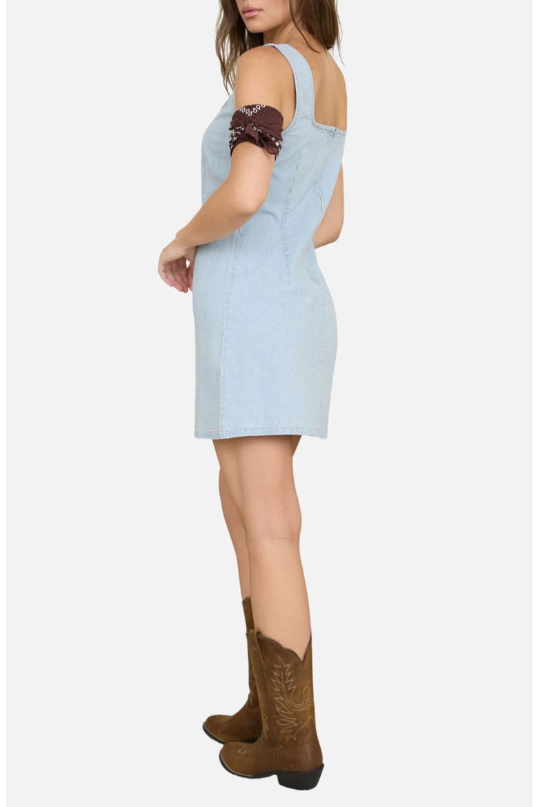 Denim Minidress, Alternate, color, DENIM