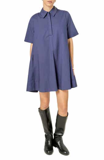 English Factory Short Sleeve Cotton Shirtdress