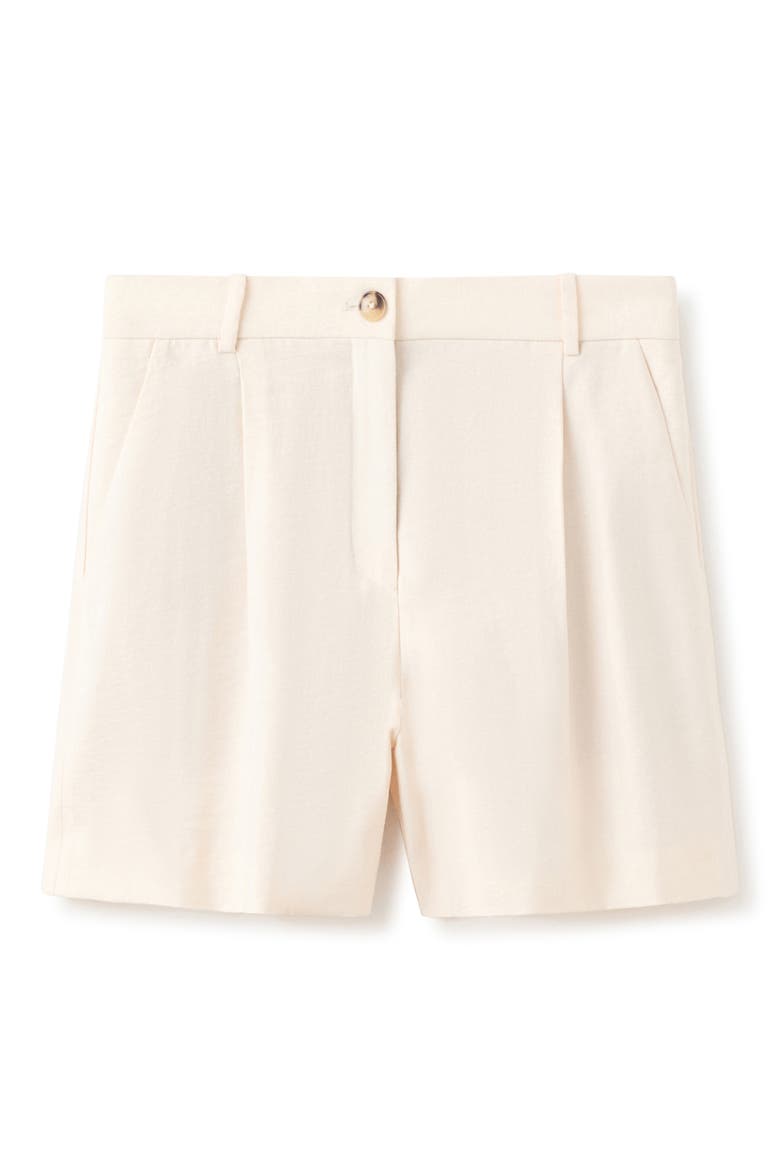 High Waist Bermuda Shorts, Alternate, color, ECRU