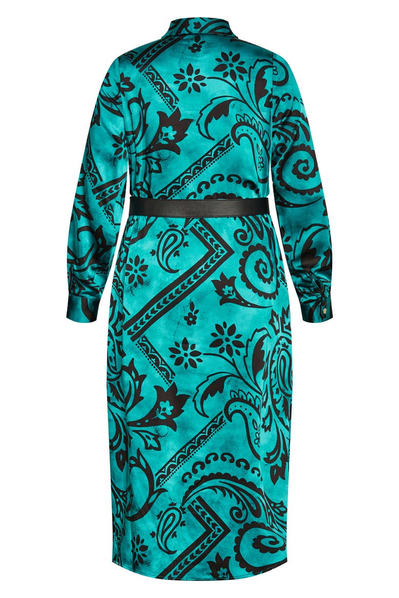 Sienna Paisley Long Sleeve Shirtdress, Alternate, color, PAISLEY