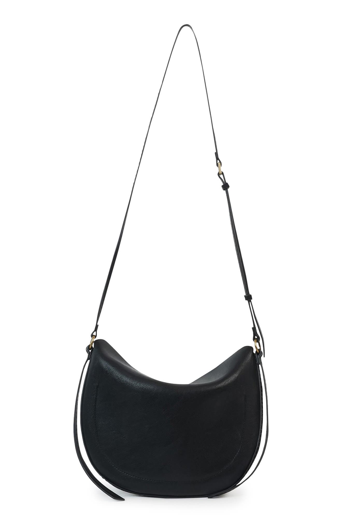 Dolce Vita Bennett Faux Leather & Suede Crossbody Bag, Alternate, color, Black