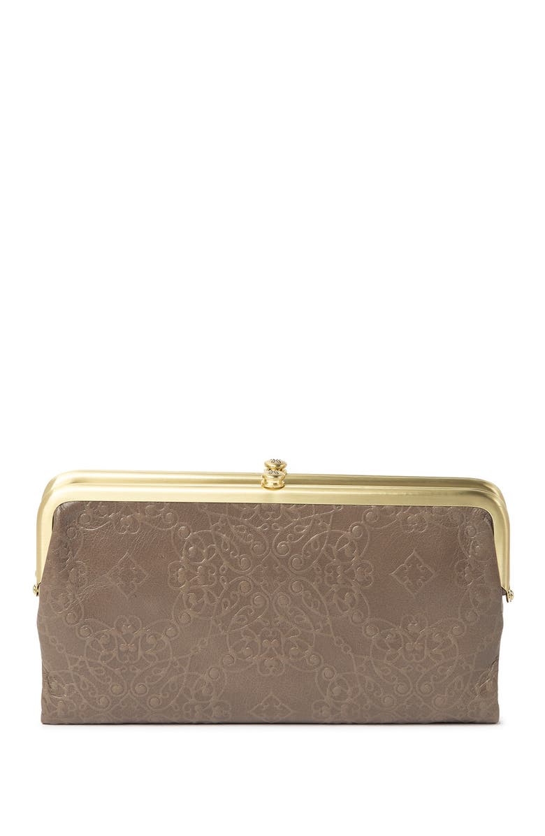 HOBO Lauren Embossed Leather Double Frame Clutch, Alternate, color,