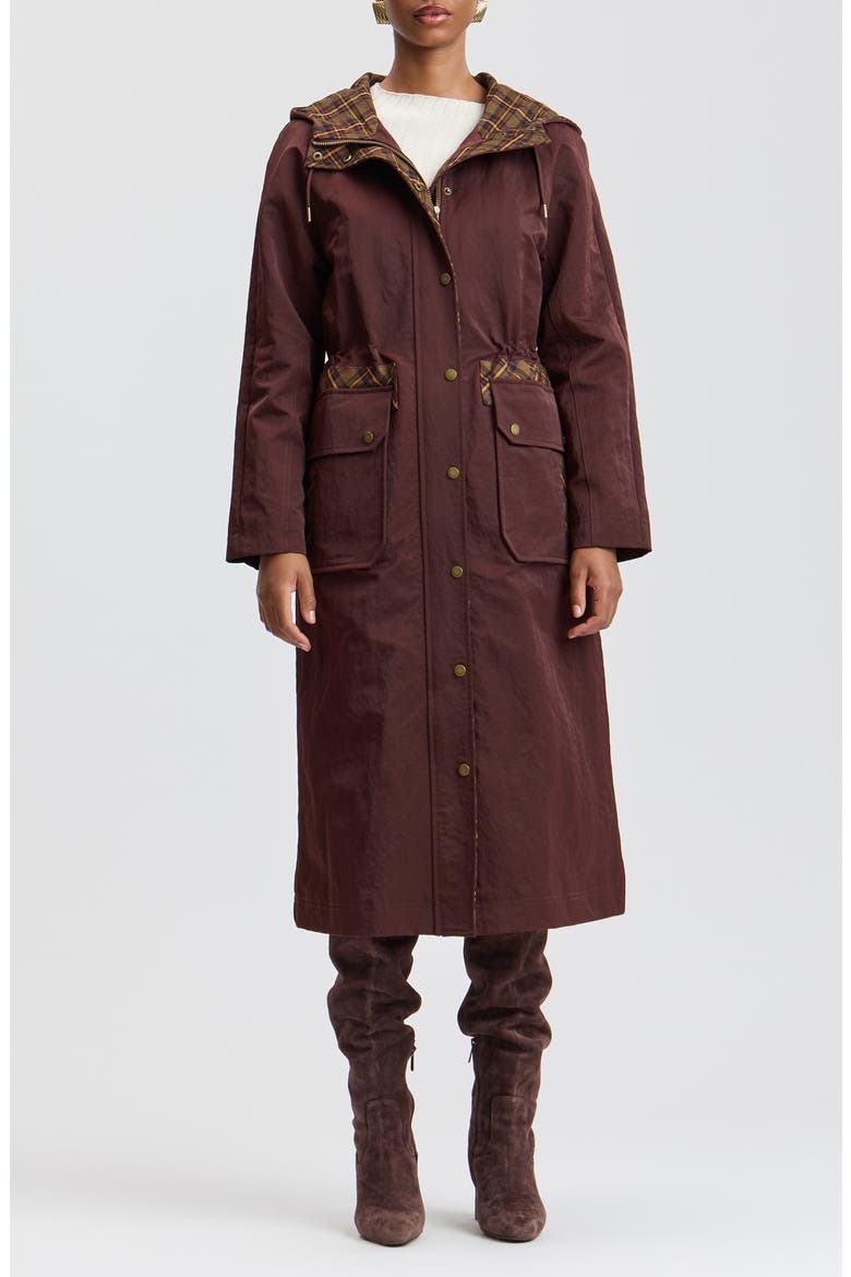 Combo Rain Coat, Main, color, WINE PLAID