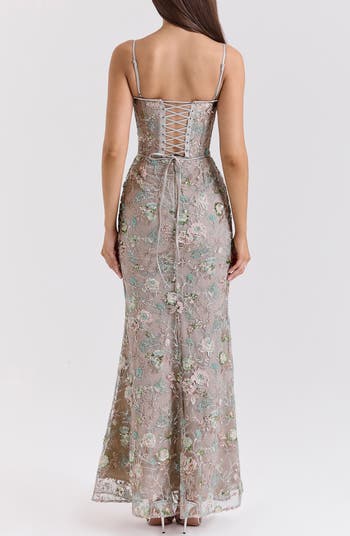 Naima Embroidered Sequin Mermaid Gown