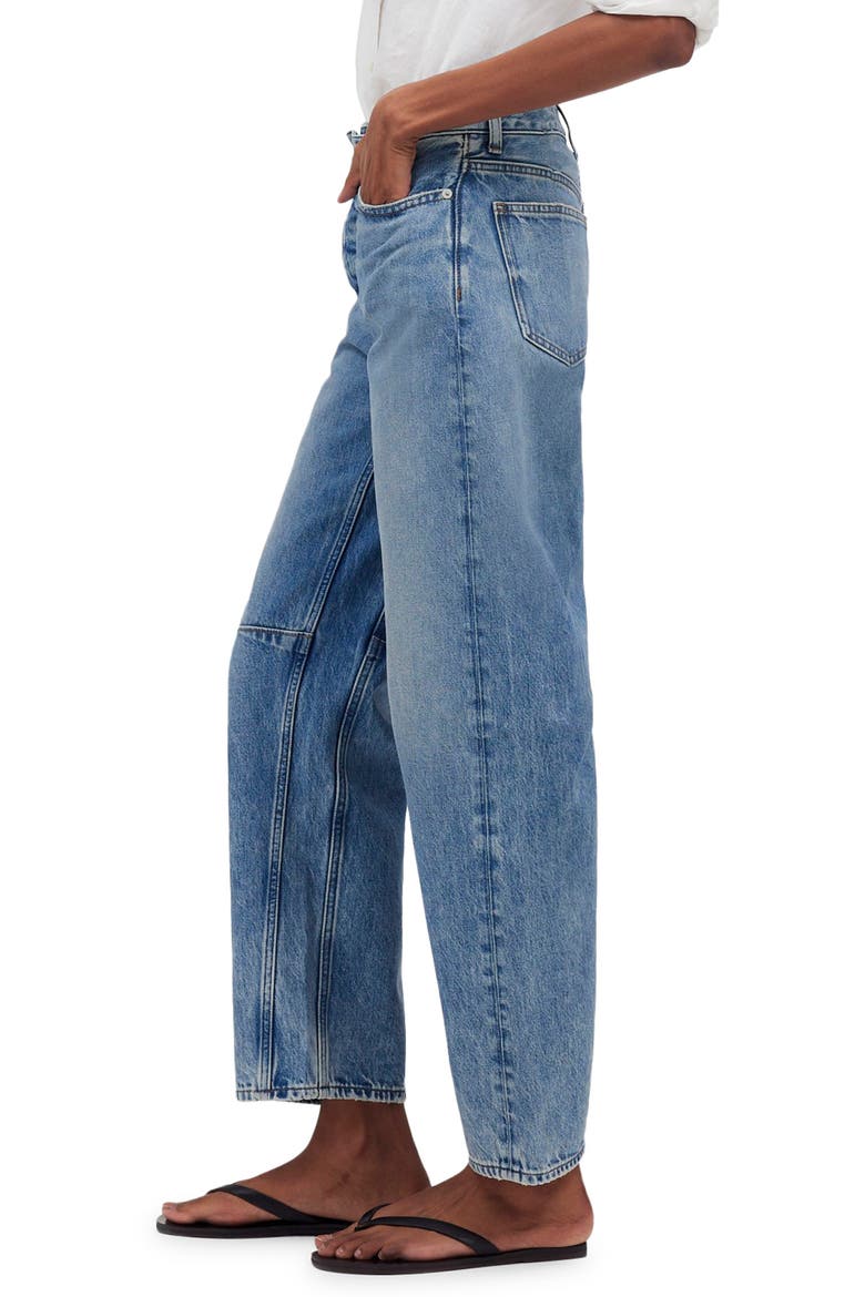 The Darted Barrel Leg Jeans, Alternate, color, DOBBINS WASH