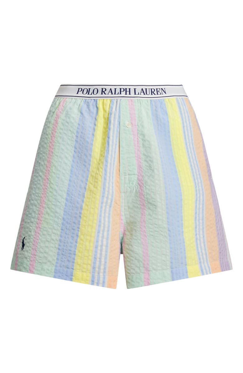 Polo Ralph Lauren Cotton Seersucker Boxer Pajama Shorts, Main, color, 