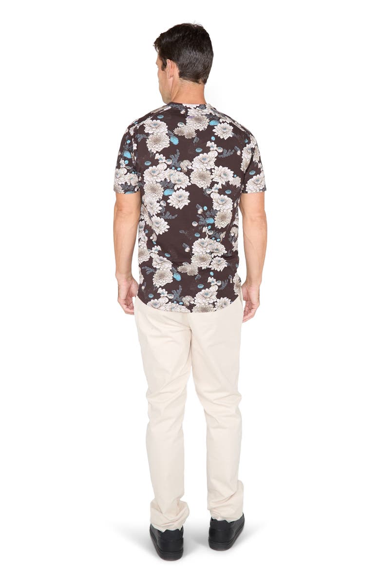 Lords of Harlech Maze V-neck Tee, Alternate, color, Serious Floral Black