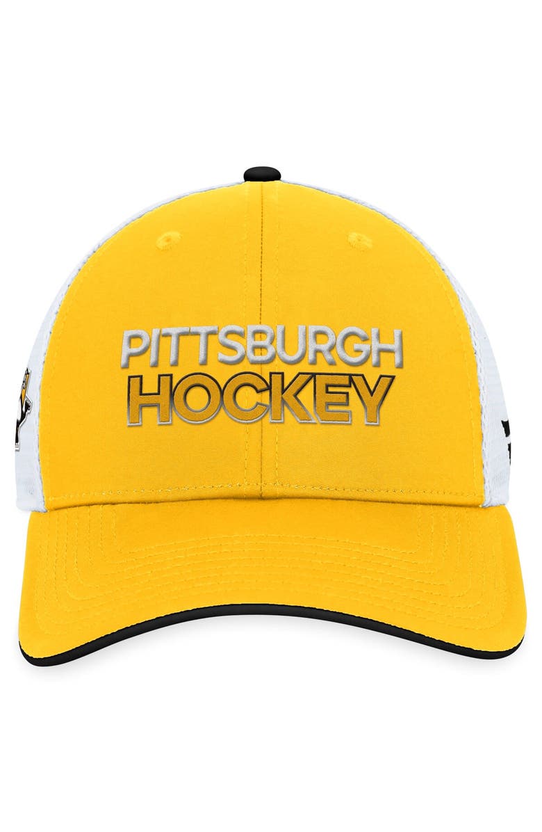 FANATICS Men's Fanatics Branded Gold Pittsburgh Penguins Authentic Pro Rink Trucker Adjustable Hat, Alternate, color, Gold