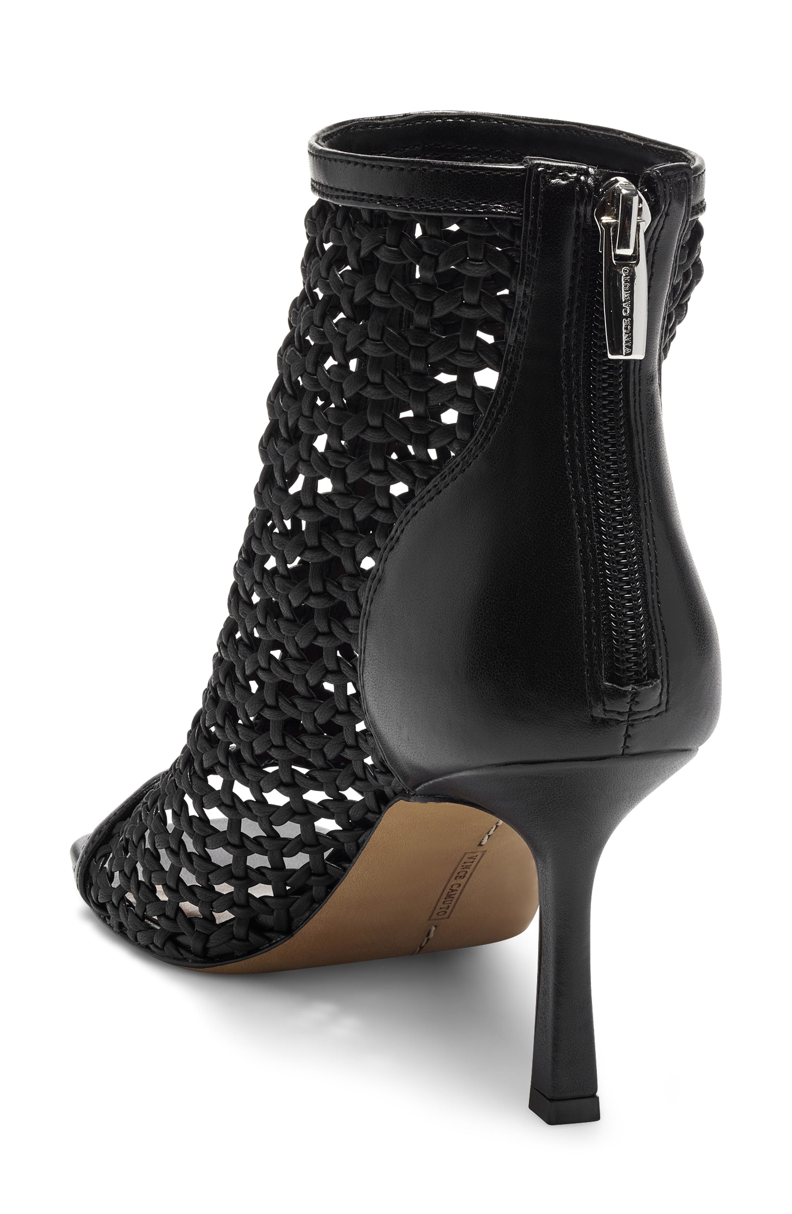 Vince Camuto Emalani Macramé Open Toe Bootie, Alternate, color, 