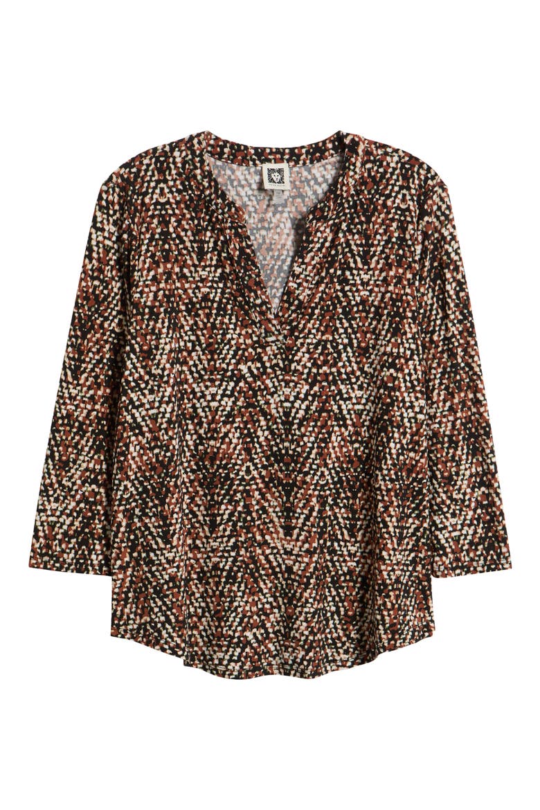 Split Neck Tunic, Main, color, ANNE BLACK MULTI