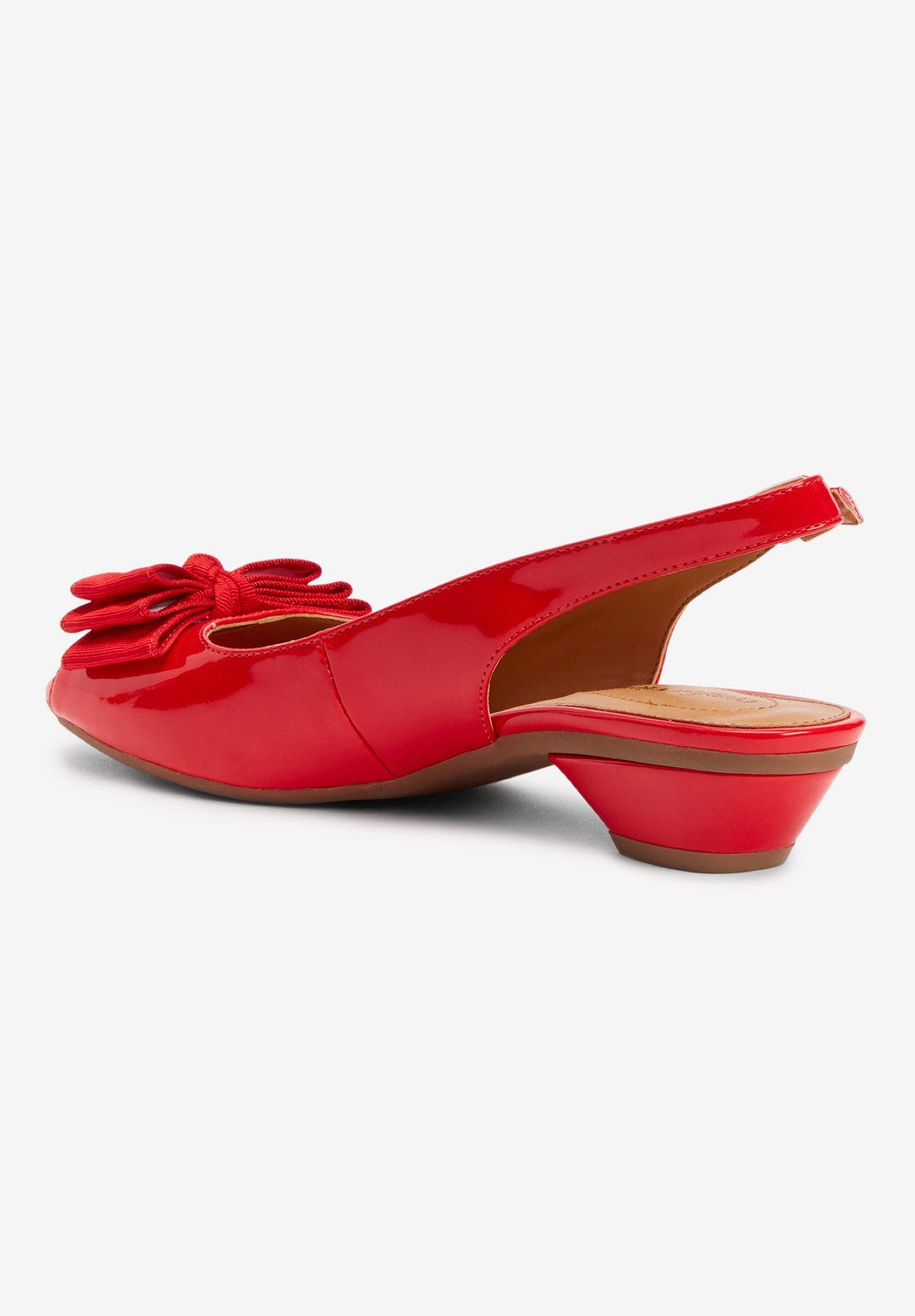 The Reagan Slingback, Alternate, color, HOT RED