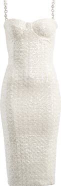NADINE MERABI Nina Embellished Body-Con Cocktail Dress