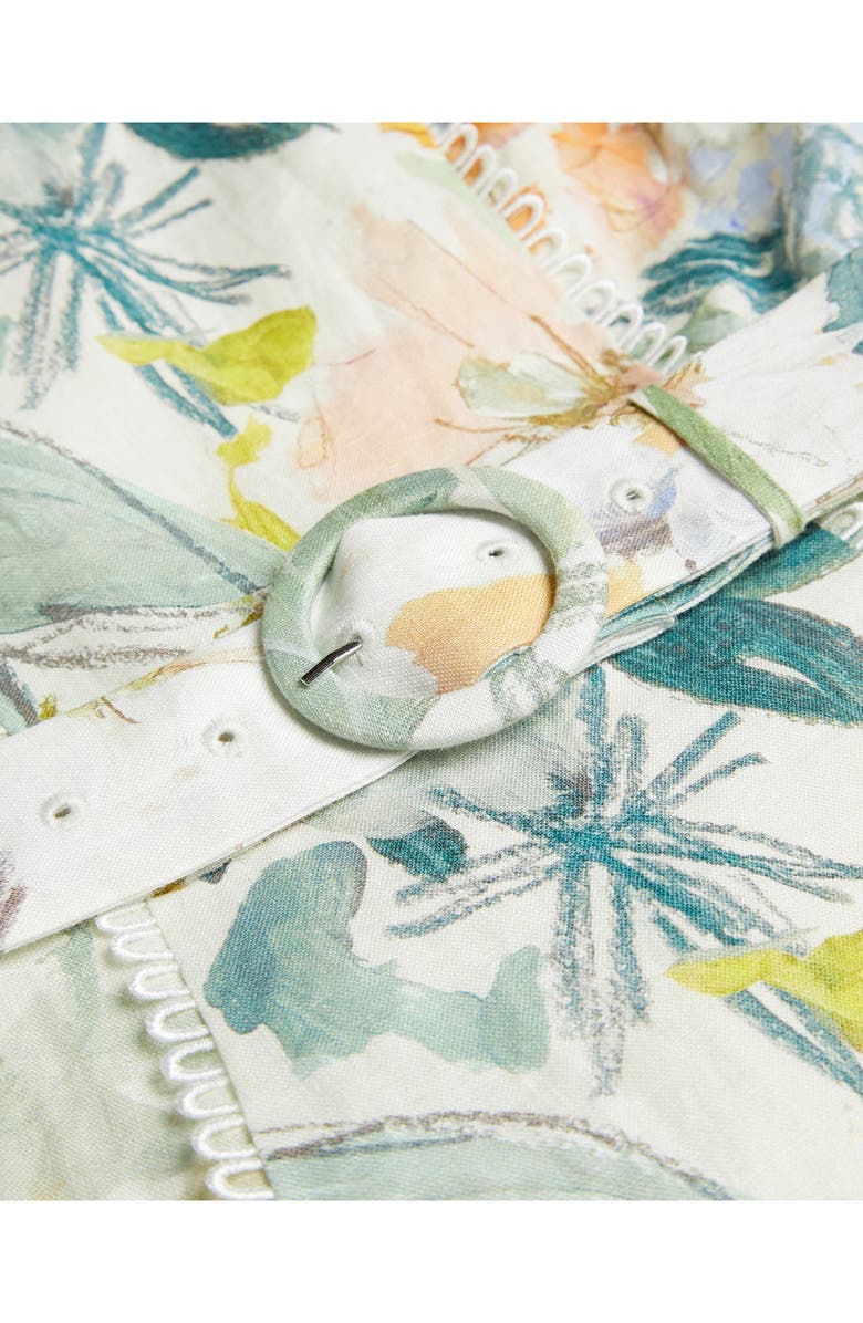 Ted Baker London Devero Floral Belted Tiered Linen Maxi Dress, Alternate, color,