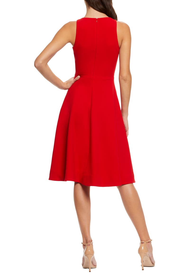 Catalina Fit & Flare Cocktail Dress, Alternate, color, ROUGE
