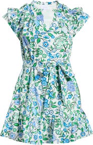 SUGARLIPS Floral Ruffle Sleeve Minidress