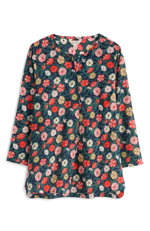 Seasalt Cornwall Watercolour Sketch Floral Print Woven Shirt In Multi