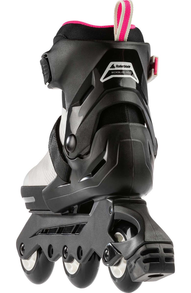 Rollerblade Microblade Free 3WD Girls Adjustable Inline Skates, Alternate, color, Grey/Pink