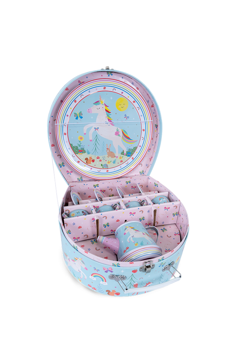 Floss & Rock 11pc Musical Tea Set in case, Alternate, color, Rainbow Fairy