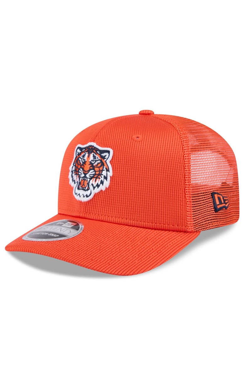 New Era Men's New Era  Orange Detroit Tigers 2025 Spring Training 9SEVENTY Stretch-Snap Trucker Hat, Main, color, 