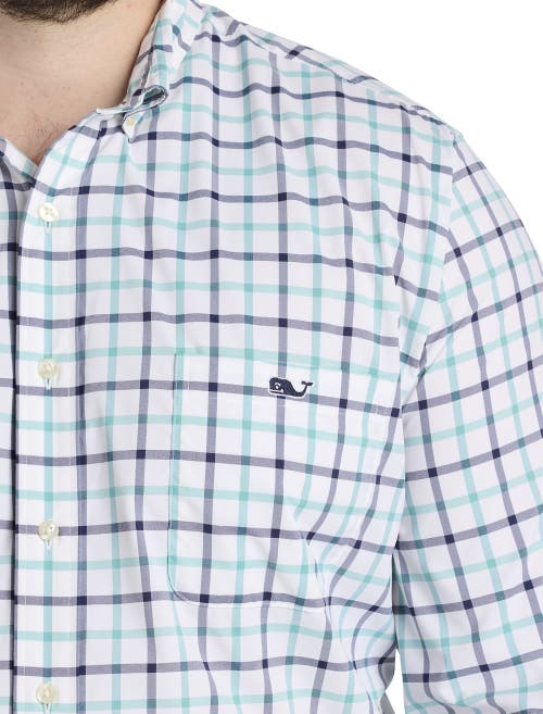 Vineyard Vines Big & Tall On-the-go Check Sport Shirt In Blue