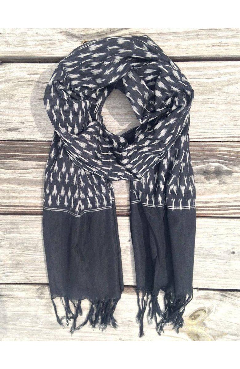 Passion Lilie Classic Scarf, Alternate, color, Black