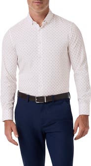 Mizzen+Main Leeward Trim Fit Double Dot Performance Button-Up Shirt