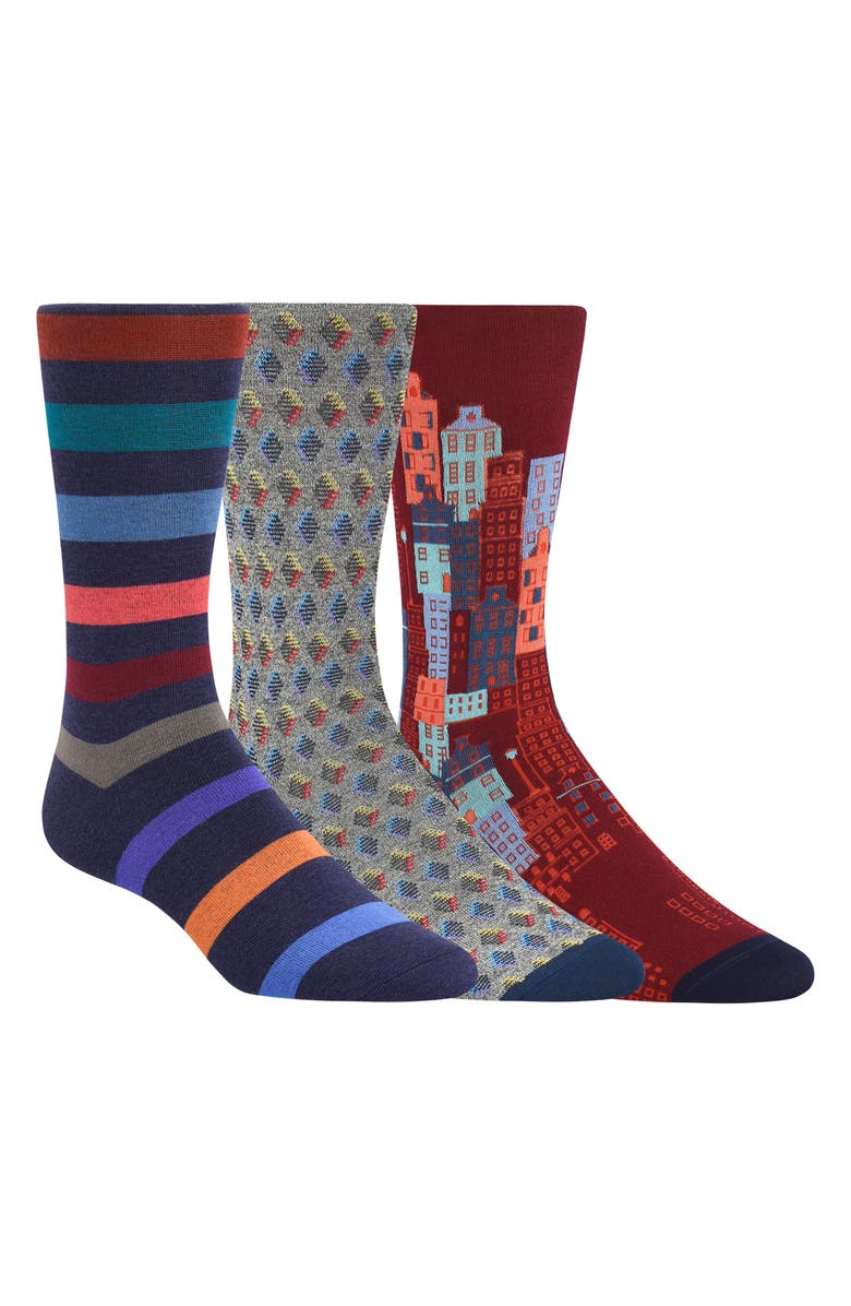 Bugatchi 3-Pack Sock Gift Set, Main, color, 