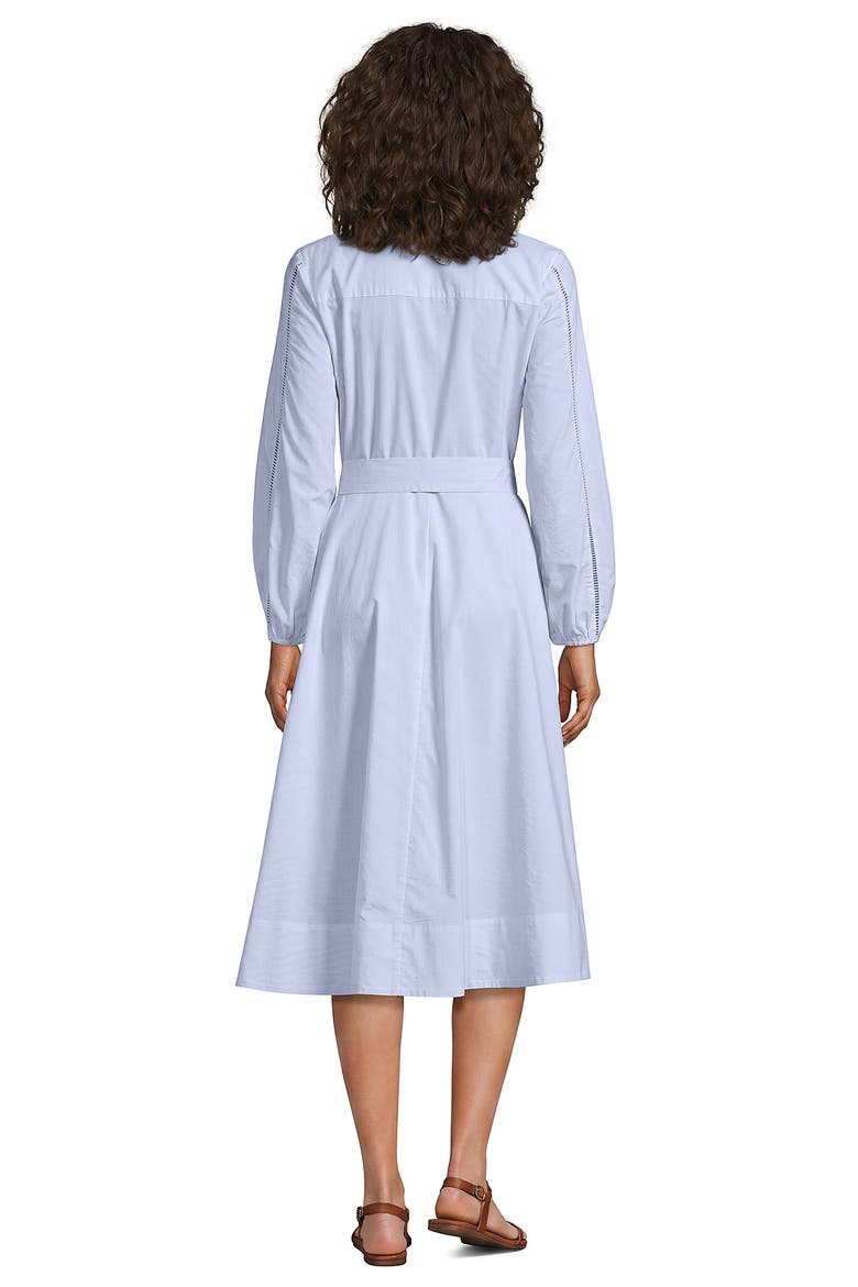 Perfect Button Front Shirt Dress, Alternate, color, Clear Blue Sky Mini Stripe