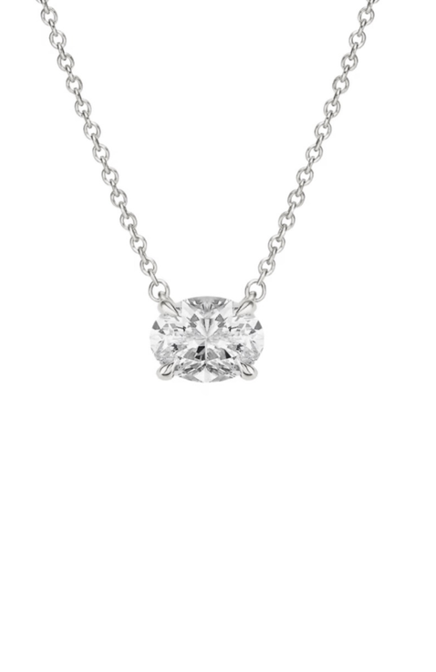 Elena Moissanite Solitaire Vermeil Necklace