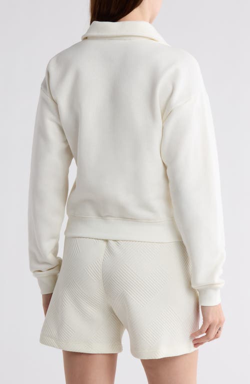 Starter Polo Sweatshirt In Egret