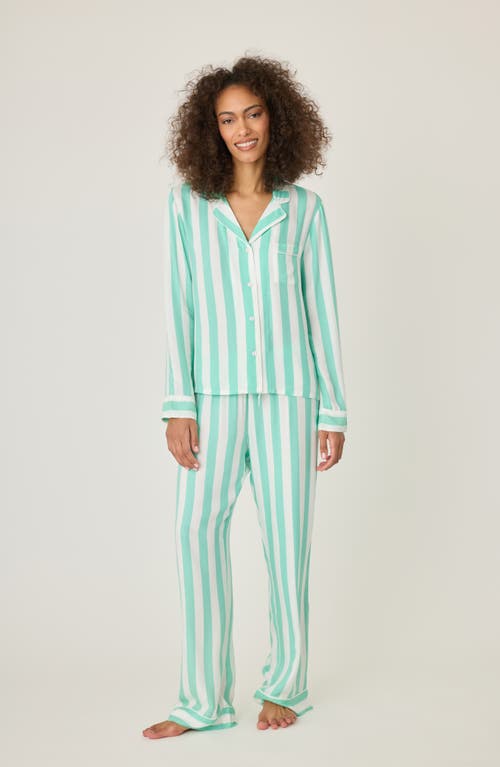 Shop Pj Salvage Farmer Matte Sateen Pajama Pants In Ivory