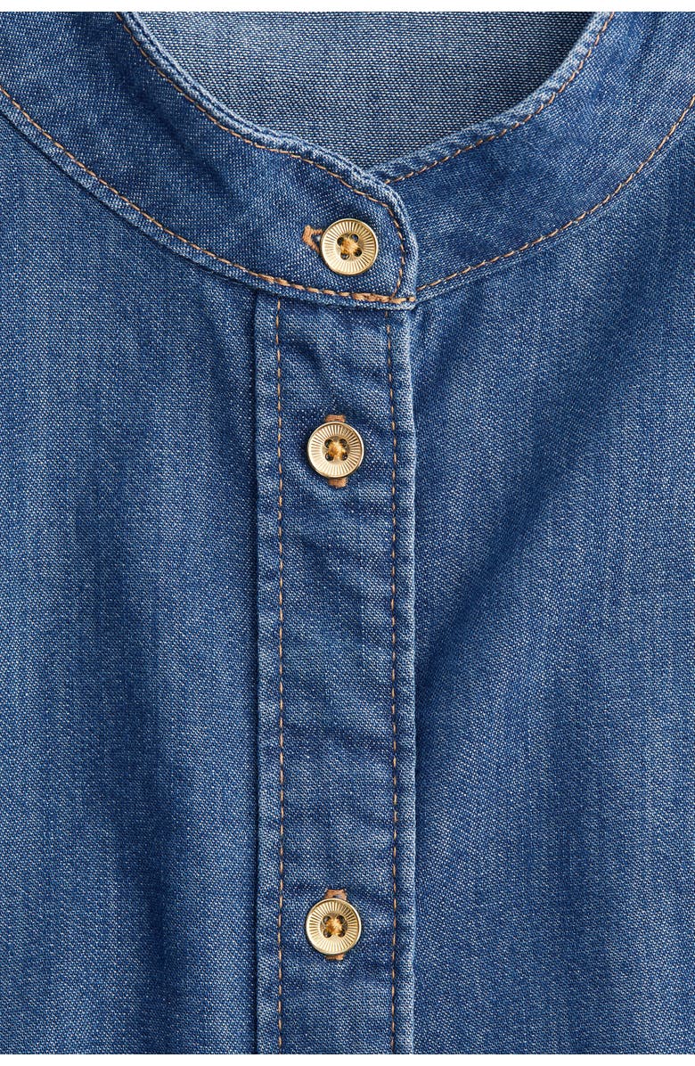 H&M Loose-fit Denim Shirt, Alternate, color, Dark Denim Blue