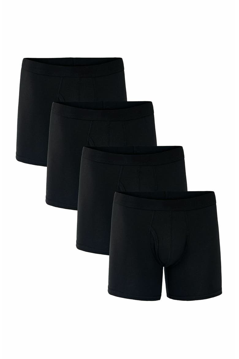 Organic Cotton Everyday Boxer Brief 4-Pack, Main, color, Black