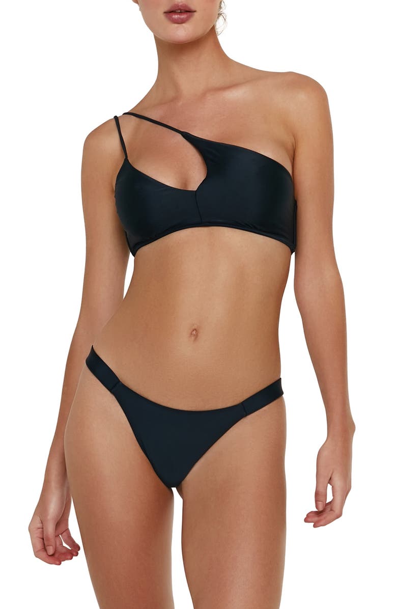 ViX Paula Hermanny ViX Swimwear Rai One-Shoulder Bikini Top, Alternate, color, Black