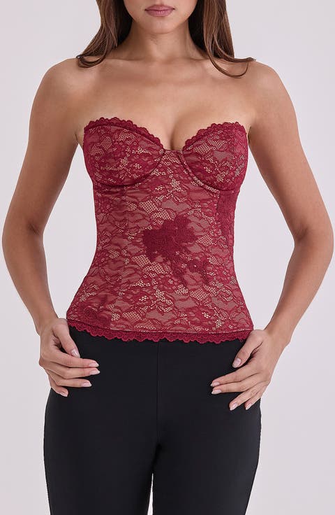 Yara Strapless Lace Corset Top