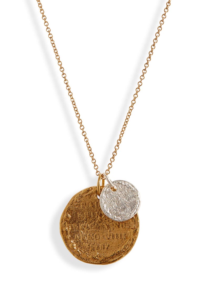 The Double Lion Coin Necklace (Nordstrom Exclusive), Alternate, color, GOLD