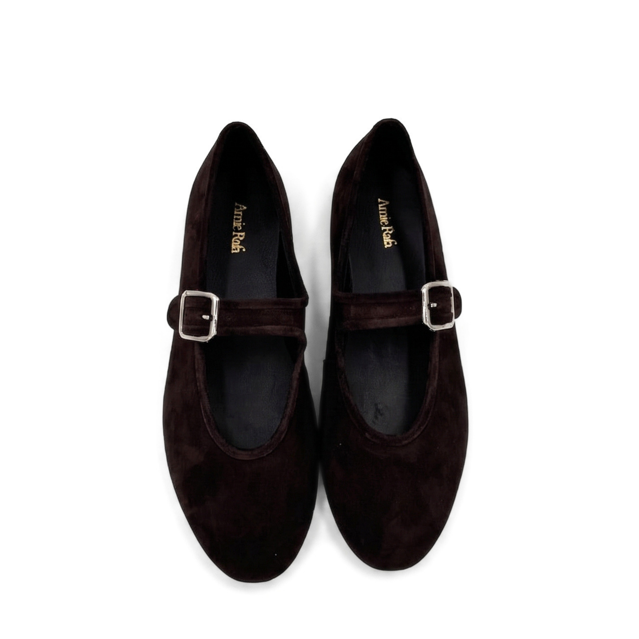Ashley Suede Mary Jane Flats, Alternate, color, Brown