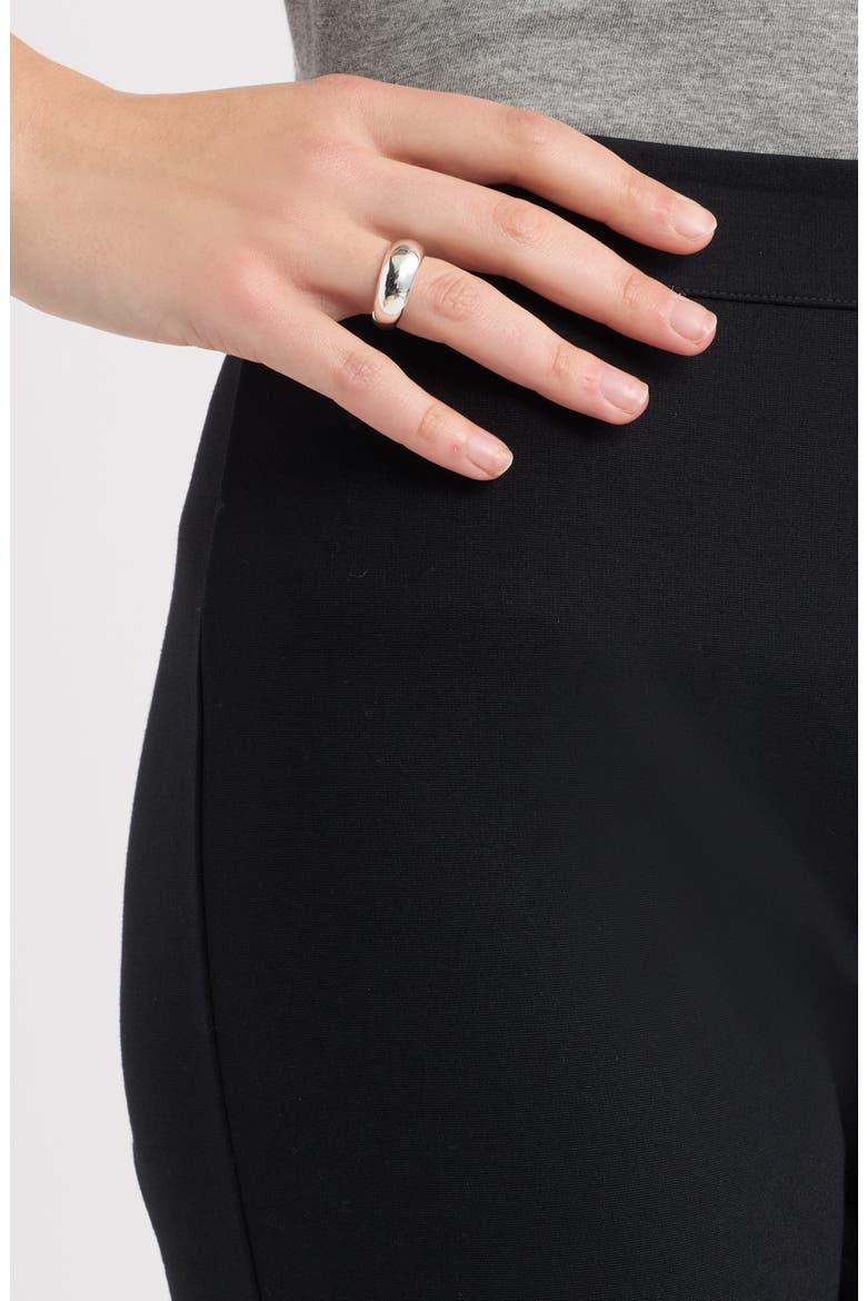 High Waist Ankle Skinny Ponte Pants, Alternate, color, BLACK