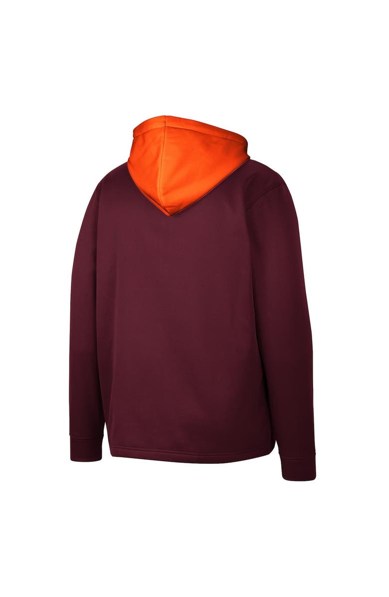 COLOSSEUM Men's Colosseum Maroon Virginia Tech Hokies Luge 3.0 Quarter-Zip Hoodie, Alternate, color, 