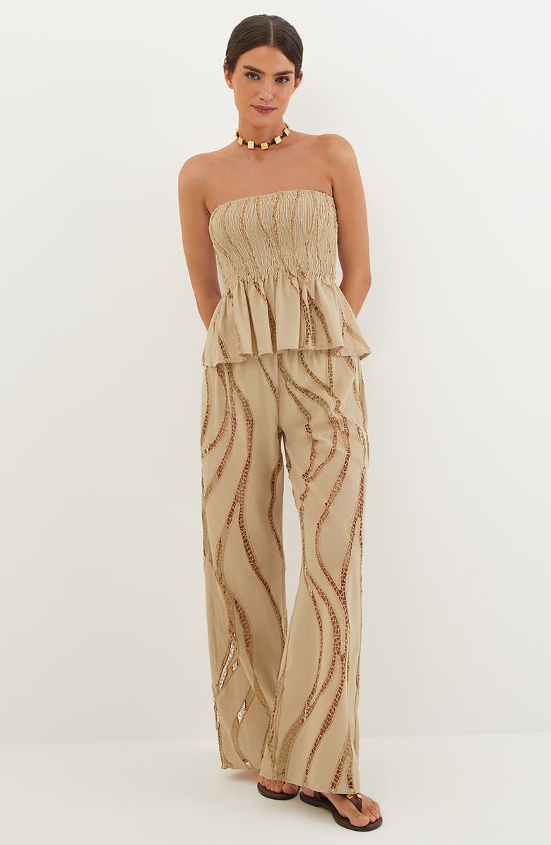 ViX Paula Hermanny Babi Cover-Up Pants, Alternate, color, Beige