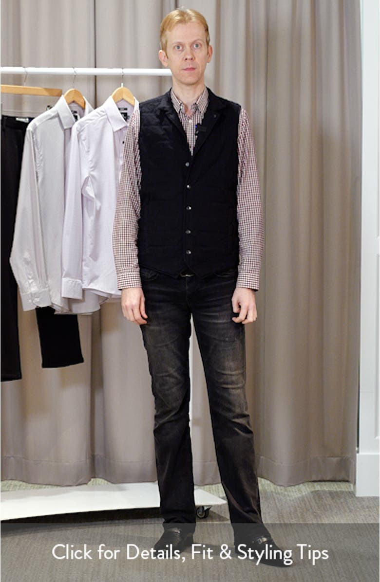 Malta Slim Fit Quilted Button-Up Vest, sales video thumbnail