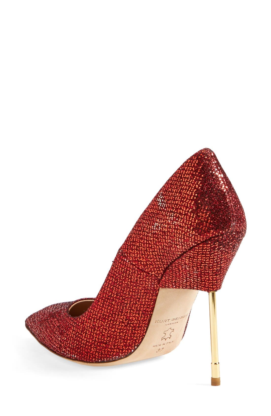 'Britton' Glitter Pump, Alternate, color, RED GLITTER
