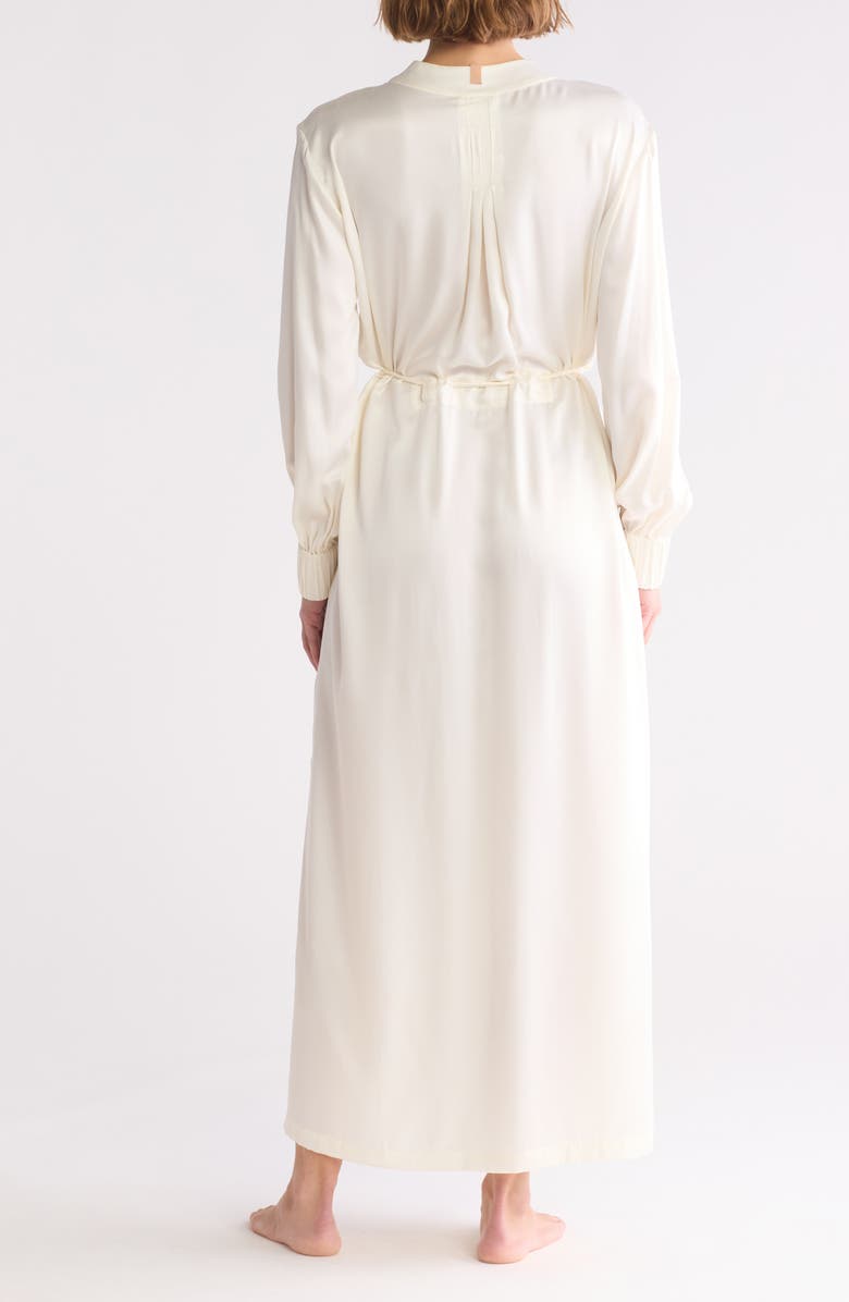 Lunya Washable Silk Long Robe, Alternate, color, Tranquil White