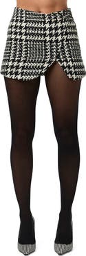 Naked Wardrobe Houndstooth Crossover Miniskirt